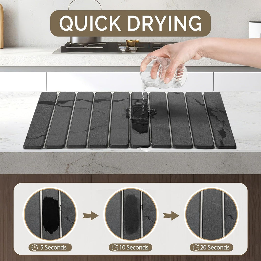 Large Stone Dish Drying Mat for Kitchen Counter