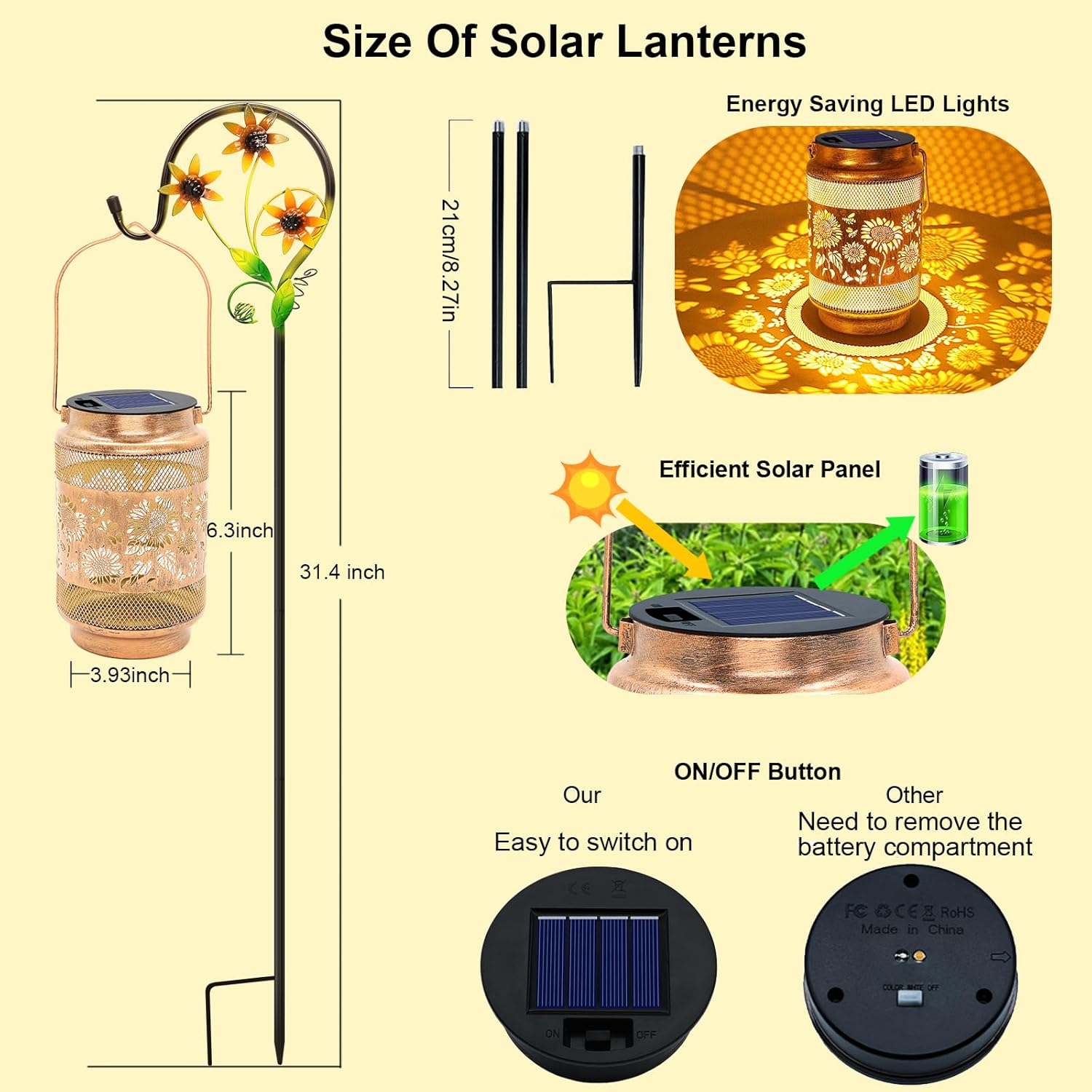 Sunflower Solar Lanterns Outdoor