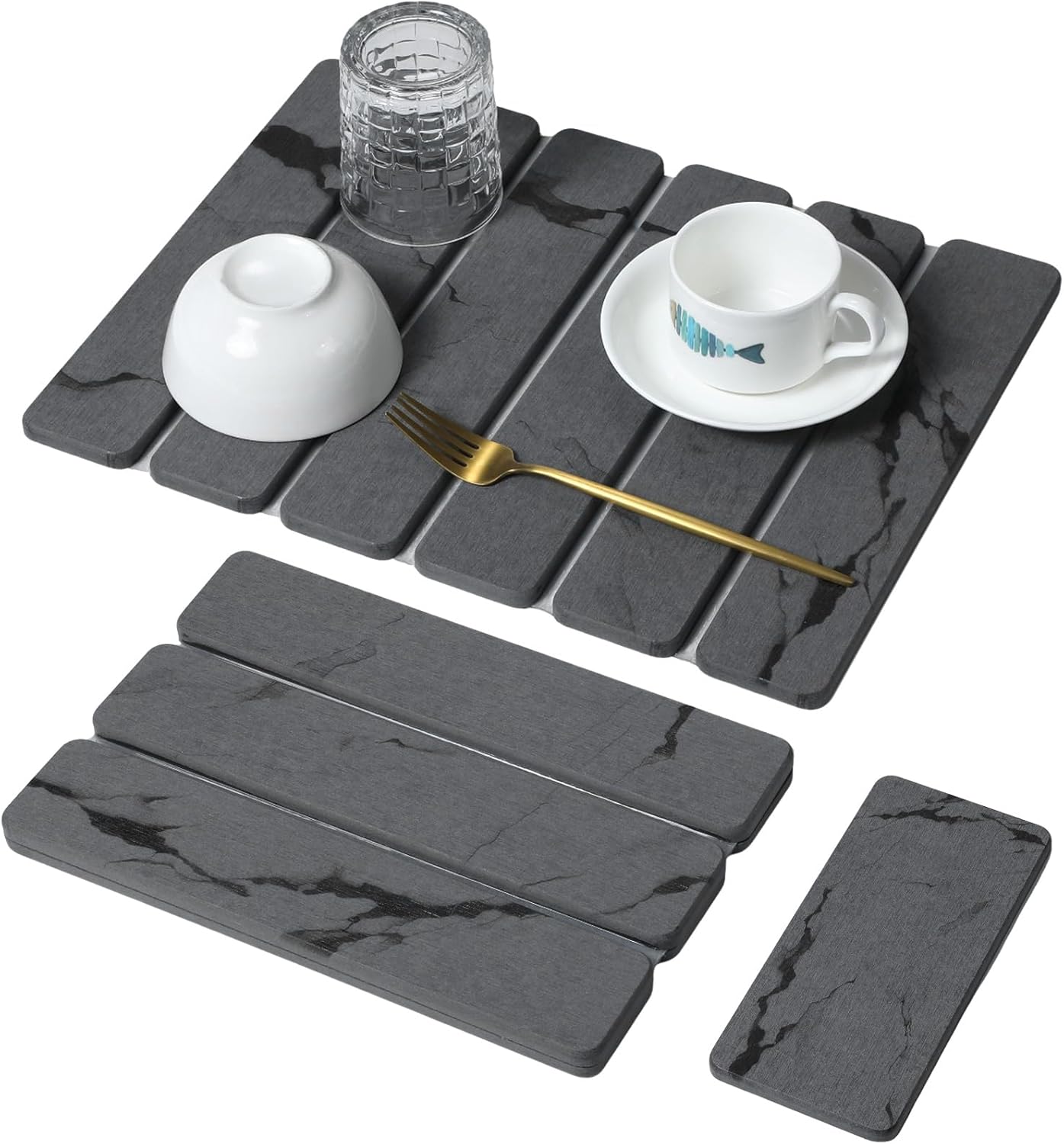 Large Stone Dish Drying Mat for Kitchen Counter
